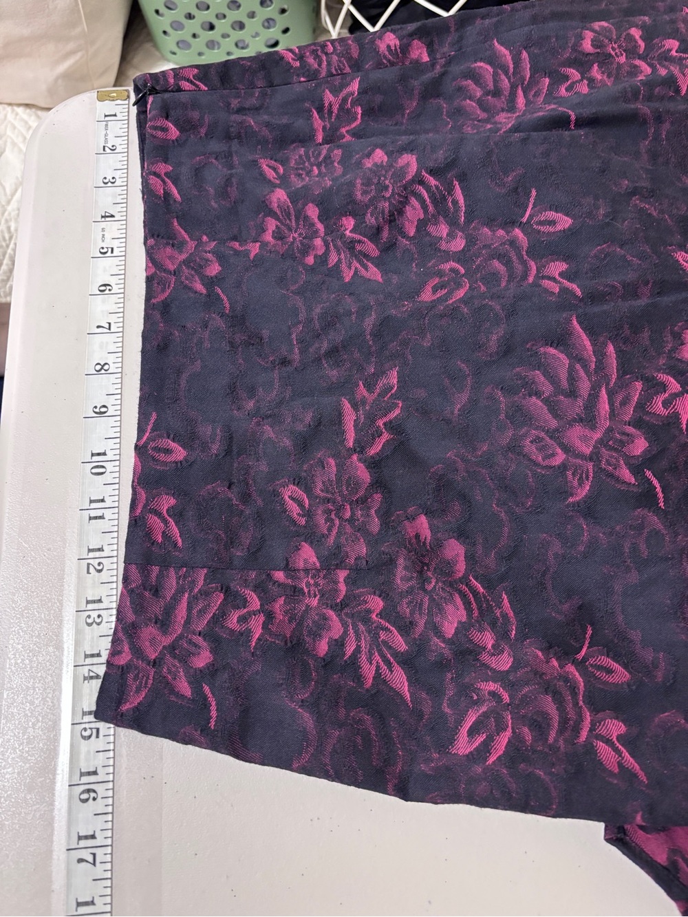 Vintage Whimsigoth Midi Skirt Size M Black Floral Dark Romantic Vampire Trumpet - Picture 4 of 10